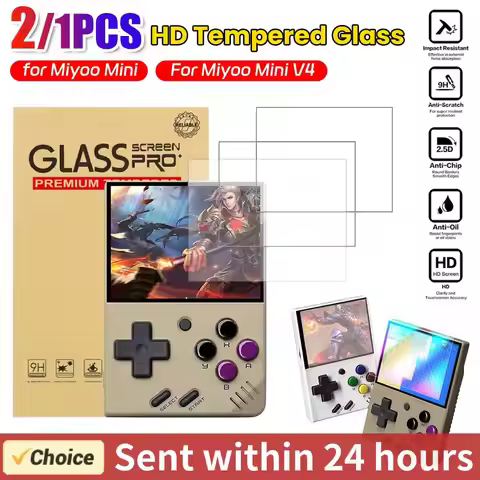 HD Hard Tempered Glass Protective Film Screen Protector Cover for Miyoo Mini / Miyoo Mini V4 Game Co