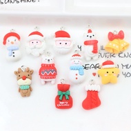 Diy Jewelry Accessories Resin New Style Christmas Series Santa Claus Gift Bag Bell Snowman White Bear Socks