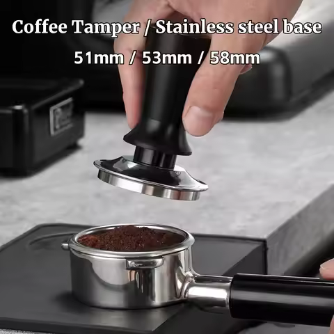 58mm 53mm 54mm 51mm Espresso Tamper Barista Coffee Tamper with Calibrated Spring Loaded Stainless St