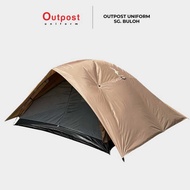 Deer Creek 4 Person Double Layer Monsoon Dome Tent Brown