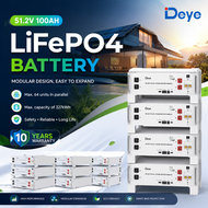 Deye แบตเตอรี่ลิเธียม 51.2V 100Ah 5.12kWh LiFePO4 แบตสำรองพลังงานโซลาร์เซลล์ รับประกัน 10 ปี รุ่น SE