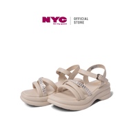 NYC Ladies  Deenya Adjustable Strap Sandals -N82501-CV01SV-52-BEIGE