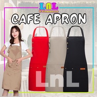 LNL Apron Kitchen Water Proof Black Appron Barista Cafe Aproon Epren Kain Hitam Epron Dapur 圍裙 防水 防油