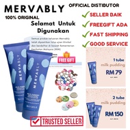 [ORIGINAL HQ] MERVABLY MILK PUDDING SCRUB MUKA UNTUK KASAR WHITEHEAD BLACKHEAD EXFOLIATOR NIACINAMID