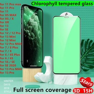 for Apple iPhone 11 12 Pro MAX Mini / for iPhone X XR XS MAX SE /for iPhone 6 6S 7 8 Plus / Chlorophyll phone tempered glass screen protector