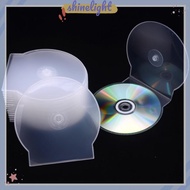 [Shinelight] 1/3PCS Transparent Plastic Single Piece Round Disc Case CD Case Thickened CD DVD Disc B