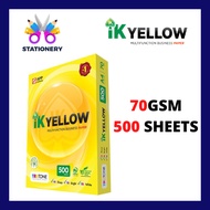 IK YELLOW A4 Paper 70GSM 500's Photocopy Paper A4 Paper 70gsm Printing Paper White Paper/ A4 Paper/