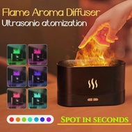 Flame Aromatherapy Diffuser Ultrasonic Flame LED Light Air Humidifier
