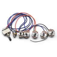 Electric Guitar Wiring Harness Kit 2V2T Big 500K Pot and 1 Push Pull PotJack 3 Way Switch for Gibson