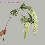 FALLFORBEAUTY Wisteria Hanging Flowers, Exquisite Silk Flowers Artificial Flower, Trailing Fake Flowers Vine Simulation Durable 3 Branches Fake Flowers Wedding