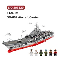 ✨SD-002 Aircraft Carrier 1:650 Building Blocks 1126 Pcs SEMBO Boat Warships Battleship Toy Puzzle Set