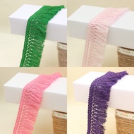 2 Yards Tassel Cotton Multicolour Lace Trim Fabric Sewing DIY Craft Bedding Curtain Headwear Dance C