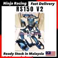 Honda RS150 V2 Original Inner Cover Full Set RS 150 R / Kaver Hitam Handle Rear Meter Horn Tank Taillamp 06800-K56-M90P1