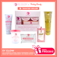 SY GLOW 24k  Luminous Lotion, Triple Whitening Lotion, Rejuv Set. Soap, Sunscreen , Ice cream Lotion