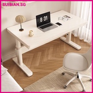 Office Table Adjustable Upgrade Solid Wood Computer Table For Student Bedrooms 1.2m Easy-clean Round