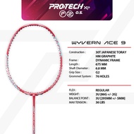 PROTECH Badminton Racket - Wyvern Ace 9 (3UG2)(MAX 36LBS) (FREE String + Grip + Bag)