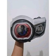 Lampu Depan Tiger Pece Set Lampu Biled Projector 3 Inch AES Set Daymaker Mini 3 Mata Motorcycle Foto