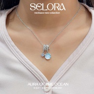 Aelin.bkk Stainless Steel Necklace Gold Diamond Simple And Elegant Design