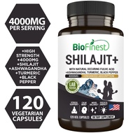 Biofinest Shilajit+ 4000mg Supplement - Ashwagandha Turmeric Mood Balance Calm Mind Stress Support E