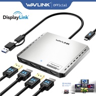 WAVLINK Quad 4K Dual 8K Universal Display Adapter with DisplayLink DL7400 85W Upstream Charging Supp