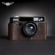 【Original import】 Handmade cowhide Konica ingenuity af camera bag Konica Hexar AF leather case rangefinder film protective cover