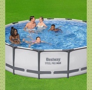 **減價**Bestway Steel Pro Max swim pool water pool fishing pond  12 feet 戶外組合式泳池 游水池 室外泳池 屋苑會所波波池 戶外養魚