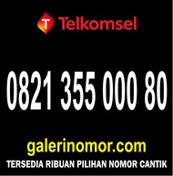 Nomor Cantik Simpati Telkomsel Support 5G Nomer Kartu Perdana 0821 355 000 80