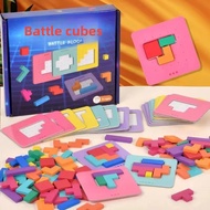 2 Player Tetris Jigsaw Puzzle Permainan Berpasangan - Kids Interactive Brain Game Kayu 🎮