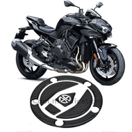 For Kawasaki Ninja H2R H2 H2-SX 2015-2019 3D Carbon Fiber Motorcycle Fuel Tank Cap Sticker Fish Bone