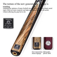 Hot Selling Original Handmade Ash Wood 3/4 Jointed Stainless Steel Joint Ebony Pool Snooker Cue Omin