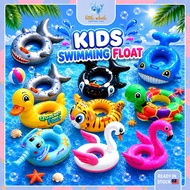 🐳Pelampung Haiwan Comel Budak Cute Animals Inflatable Swimming Swim Ring Tube Float Pool Accesssorie