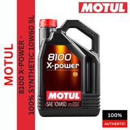 XWC00036 MOTUL 8100 X-POWER 10W60 10W-60 5Litre 100% Fully Synthetic Engine Oil
