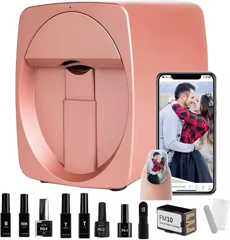 O2nails Nail Printer Machine Kit-3d Nail Art Digital Mobile Printer for Salon and Home,WiFi/DIY Desi