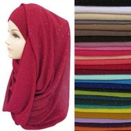 Shawl Glitter Heavy Chiffon size (1.8m)