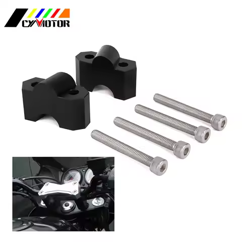 Motorcycle CNC Aluminum HandleBar Clamp Riser Adaptor For KAWASAKI Z750 Z1000 Z 750 1000 04 05 06 07