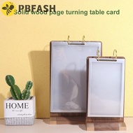 PBFASH Ads Display Stand, Label Holder Wooden Holder Menu Card Holder, Multipurpose Loose leaf Aon-s