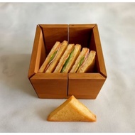 Sandwich box bread cutter wooden bread cutter box/