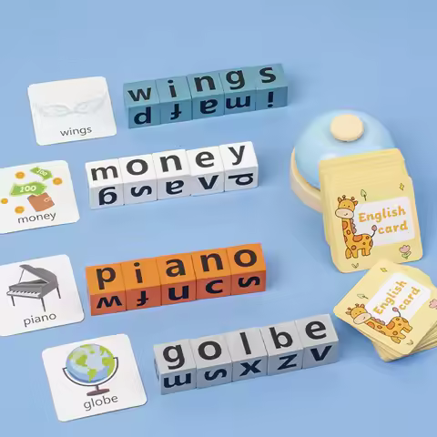 Wooden Spell Word Toys Letter Cognitive Challenge Memory English Word Game Early Learning Educationa