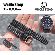 สายนาฬิกา สายยาง สายยางนาฬิกา Uncle Seiko Black Waffle Strap 192022mm