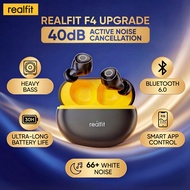 หูฟังบลูทูธไร้สาย Realfit F4: ระบบตัดเสียงรบกวนแบบแอคทีฟ -40dB บลูทูธ 6.0 ความหน่วงต่ำ โหมดเกม เสียง