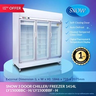 Used Snow 3 Door Display Chiller LY1500BBC-H ( 90% New )