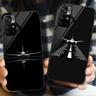 Popular Travel Aircraft 02 Glass Phone Case For POCO F3 F4 F5 M3 M4 M5 M6 4G X3 X4 GT NFC X5 X6 PRO 