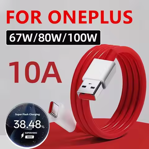 SuperVOOC 100W 80W Type C USB Fast Charging Cable For OnePlus 9 10 Pro 11 12 13 Nord 2T 3 4 5 CE 2 3