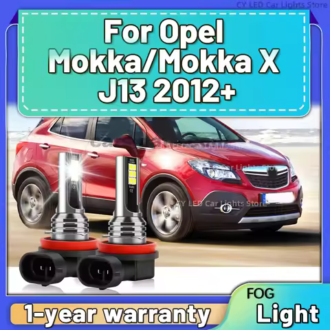2Pcs H11 LED Fog Lights Canbus H8 H9 H16JP Fog Bulb 6000K White For Opel Mokka Mokka X J13 2012 2013