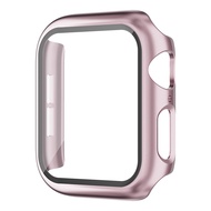 Pelindung Layar Hard Case Tempered Glass 2 in 1 untuk Apple Watch Ultra 2/3 49mm Series 11 10 9 8 7 