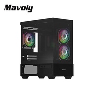 【Mavoly 松聖】4070B+ 海景房 電腦機殼-黑
