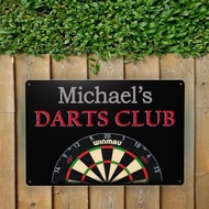 Custom Signs 1pcs Custom Name or Text Wood or Acrylic Material Sign, Darts Club Sign Personalized Ho