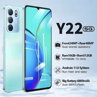 2024 new Y22 smartphone 7.5" HD screen 90Hz 5G WiFi Y21 phone 120Hz RAM 16GB /512GB /512GB 6800mah m