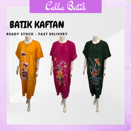 (READ STOCK) Hand Draw Batik Night Dress Women Muslimah Dress Baju Tidur Perempuan Batik Sleeping Dress Malaysian Caftan Batik Nighty Night Gown Baju Kaftan Kelawar Batik Lukis Malaysia Free Size (up to 90kg) Cotton Fuji NB020401