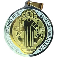 Froiny Saint Benedict Medal Cross Pendant Crucifix Chain Pendant Circular Exorcist Jesus Cross Penda